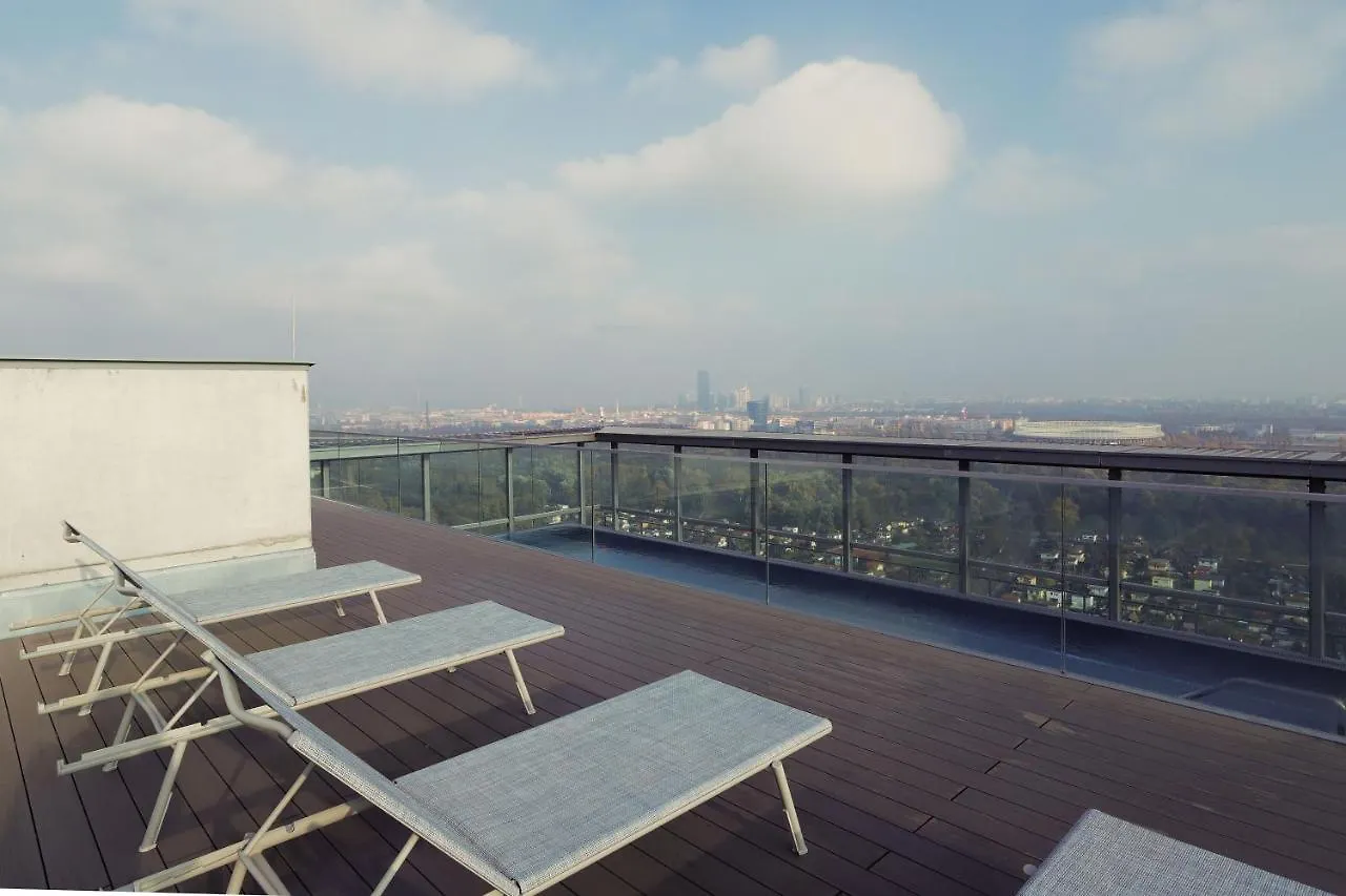 Апартаменты Triiiple Suites Level 21 Mit Balkon Und Tiefgarage Вена Австрия